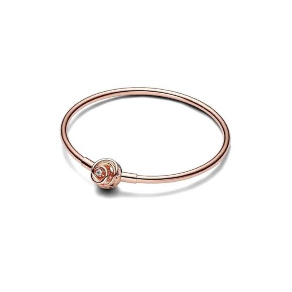 Pandora Moments 14K Rose Gold Plated Cz Bracelet
